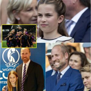 OMG! Princess Charlotte SHINES In Polka Dot Dress as She Shares Sweet Moments with Dad William At Euros Final in Switzerland - Nngl