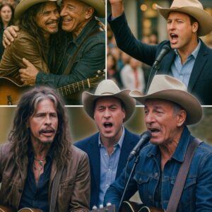 Steven Tyler, Prince William, and Bruce Springsteen Rock London Sidewalk in Unforgettable Jam Session nh