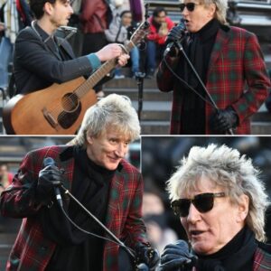 In the midst of the bustling crowd, Rod Stewart’s voice rose like a gentle wave, sweeping away all the noise around him. The familiar melody of "Handbags and Gladrags" filled the air, drawing in
