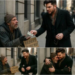 HEARTWARMING STORY: A homeless man saw Adam Lambert on the street and asked him, “Can I have a dollar?” — Adam’s reaction left everyone speechless! congchua