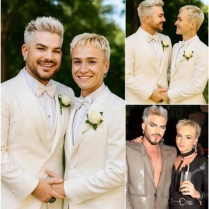 adam lambert has just revealed stunning wedding photos with his partner oliver gliese, officially announcing the couple’s unexpected joyful news congchua