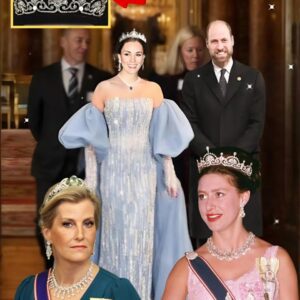 All Eyes On Catherine In Glittering Iced-Blue Gown As She Debuts Princess Margaret’s Lotus Flower Tiara 😱👇👇
