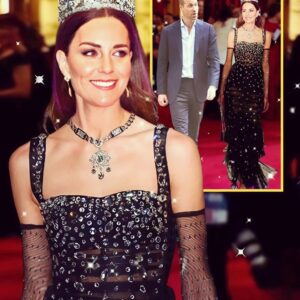 Catherine CAPTIVATED The World in Black Resplendent Gown as She Debuts NEW Earrings Inherited from the Late Queen 😱👇👇