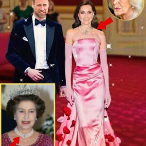 OMG! Princess Catherine STEALS ALL EYES in Breathtaking Pink Flower Gown and Queen’s Precious Jewelry Necklace That Camilla Will Never at Palace Reception - Ngl