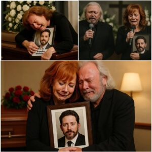 Reba McEntire Breaks Down in Tears Singing Farewell to Her Son — Barry Gibb Finishes the Song as Reba Collapses, Clutching Brandon Blackstock’s Portrait