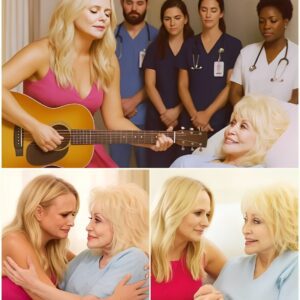 No one expected to see Miranda Lambert quietly walking down the quiet hospital corridor, but there she was — carrying a small bouquet of wildflowers and her guitar — coming to visit her beloved mentor