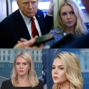 "Tense Moment Caught on Camera: Trump Asked Point-Blank If His Name Is in the Epstein Files — Karoline Leavitt Stands Beside Him Looking Visibly Uncomfortable as His Answer Stirs Outrage". trinh