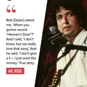 Why Bob Dylan Wanted Guns N’ Roses To Cover “Knockin’ On Heavens Door”: “I Just Want the Money” ws