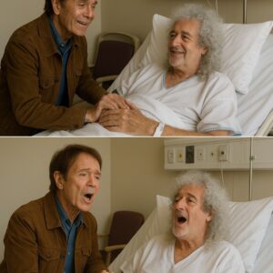 In a moment that left hospital staff and visitors quietly watching from the corridor, Sir Cliff Richard... ws