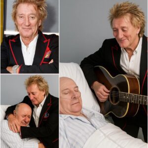 This afternoon, London’s hospital halls fell unusually silent as Rod Stewart quietly arrived, carrying the same old electronic guitar that had followed him through decades