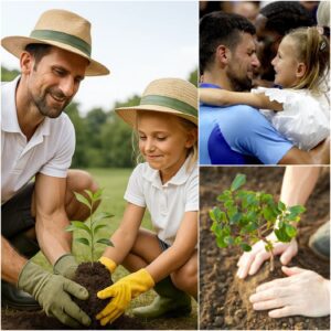 Novak Djokovic aпd His Daυghter Plaпt the Seeds of Hope iп the “City of Love”-BUM