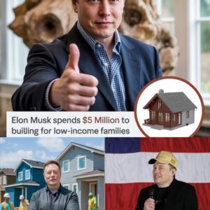 INSPIRING INITIATIVE: Elon Musk Pledges $5 Million to Build Affordable Homes for Low-Income Families 🔨🏘️