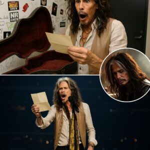 “He strummed once… and it wasn’t just music anymore.” — The night Steven Tyler found a letter from a childhood friend who died in a factory fire, hidden inside his old Gibson guitar case nh