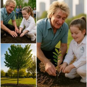 Rod Stewart shocked the world when he and his young niece personally planted the first tree in the “City of Love”