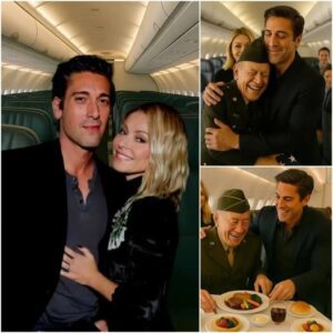 BREAKING: David Muir Gives Up First Class Seat to Veteran—Realizes It’s His Late Father’s Army Comrade and Responds in a Way That Leaves Passengers Speechless 🇺🇸✈️...