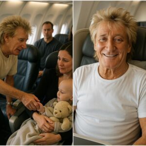 A STORY THAT TOUCHED THE WHOLE WORLD: On a flight to the United States for a concert tour, Rod Stewart happened to meet a seriously ill little girl, traveling with her parents for life-saving medical treatment