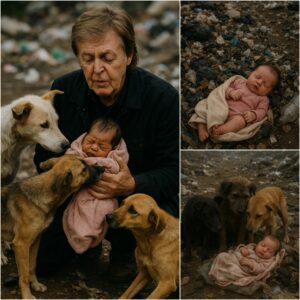 Three Stray Dogs Save Abandoned Newborn in Alakoma — Paul McCartney’s Emotional Response Brings the World to Tears