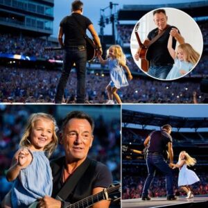 Midway Through a Thunderous, Adrenaline-Fueled Concert, Bruce Springsteen Paused, Looked Out at the Sea of 60,000 Fans, and Asked, โWhereโs My Sunshine Today?โ Moments Later, a Tiny Figure in Sparkly Sneakers and Pink Headphones Emerged From the Crowd โ What Happened Next Was an Unscripted, Heart-Melting Scene That Stole the Show and Proved Even Rock Legends Have the Softest Hearts