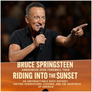 Bruce Springsteen Announces 2026 Farewell Tour โRiding into the Sunsetโ โ An Unforgettable Rock Odyssey Uniting Generations, Legends, and the Heartbeat of America