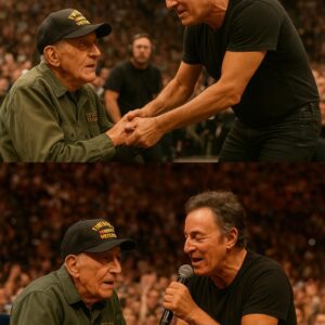 Bruce Springsteen Gave Up His Front-Row Seat for a 97-Year-Old Vietnam Veteran — What Happened Next Brought the Entire Stadium to Tears