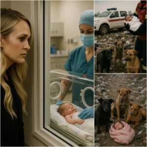 Heroic Stray Dogs Guard Abandoned Newborn in California Dump; Carrie Underwood's Heartwarming Intervention Moves the Nation