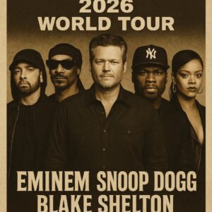 Hip-hop and R&B icons Eminem, Snoop Dogg, Blake Shelton, 50 Cent, and Rihanna have announced the 2026 world tour “ONE LAST RIDE.” nh