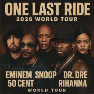 Eminem, Snoop Dogg, Dr. Dre, 50 Cent, and Rihanna Announce “ONE LAST RIDE” World Tour — A Historic Farewell to the Golden Era of Hip-Hop and R&B