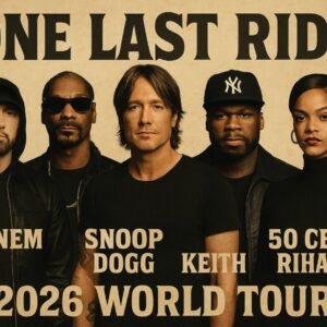 Hip-hop and R&B icons Eminem, Snoop Dogg, Keith Urban, 50 Cent, and Rihanna have announced the 2026 world tour “ONE LAST RIDE.” nh