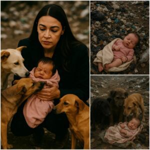 QUEENS, NEW YORK – HEARTBREAKING LOYALTY: Three Stray Dogs Protect Abandoned Newborn for Two Days – Alexandria Ocasio-Cortez’s Emotional Visit Leaves All in Tears nabeo