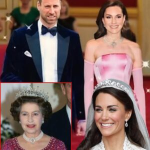 OMG! Princess Catherine STEALS ALL EYES in Breathtaking Pink Flower Gown and Queen’s Precious Jewelry Necklace That Camilla Will Never Had at Palace Reception
