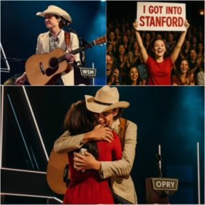 The crowd at the Grand Ole Opry in Nashville fell into a hush as John Foster stopped strumming mid-song, his eyes locking onto a weathered sign held high in the front row