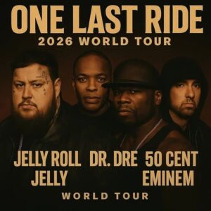 HOT NEWS: Hip-hop and R&B icons Eminem, Jelly Roll, Dr. Dre, 50 Cent have announced the 2026 world tour “ONE LAST RIDE