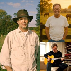 Eric Clapton at 80, stood on the edge of his New Jersey property as the sky turned steel and rust 👨🌾