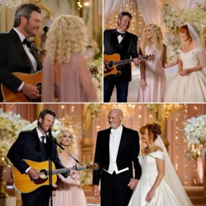 When Song Becomes Blessing: Blake Shelton and Gwen Stefani’s Heartfelt Wedding Tribute to Reba and Rex – nh
