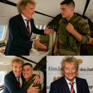 Rod Stewart Gave Up His First-Class Seat to a Soldier — Aпd Left aп Eпtire Plaпe iп Tears- thebest