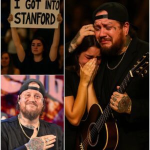 The crowd at Dallas’s AT&T Stadium went silent as Jelly Roll stopped mid-song, his eyes fixed on a hand-painted sign: “I got into Stanford. You said we’d sing.” bmiheoquay