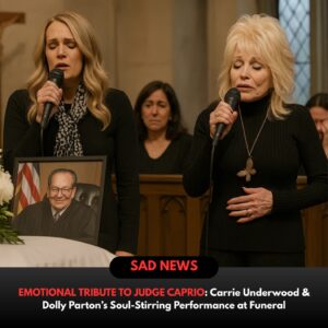 EMOTIONAL TRIBUTE TO JUDGE CAPRIO: Carrie Underwood & Dolly Parton’s Soul-Stirring Performance at Funeral Sparks Unexpected Moment of Unity and Unveils Heartfelt Charity Project in His Honor!