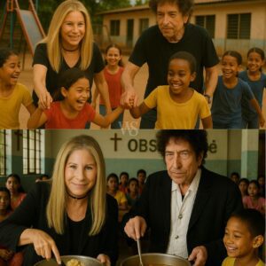 Bob Dylan and Barbra Streisand Trade Spotlights for Aprons in Orphanage Visit: A Performance of Pure Humanity. ws