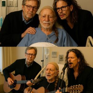 Eric Clapton and Steven Tyler Visit Willie Nelson in Hospital, Turning a Health Scare Into a Musical Brotherhood Moment 🎶