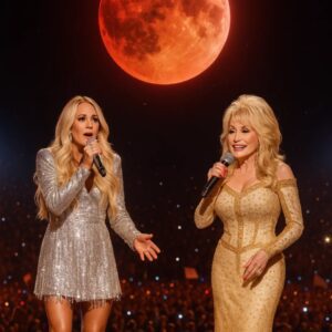 🌕✨ “Blood Moon Duet” – Carrie Underwood & Dolly Parton’s Once-in-a-Lifetime Cosmic Concert