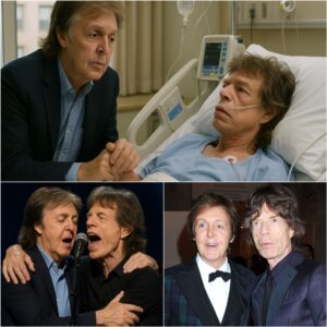 It was a scene more like rock‑and‑roll history than a hospital visit: Sir Paul McCartney quietly entered a London clinic to see Mick Jagger, recovering from a precautionary treatment. Carrying vintage vinyl as gifts nh