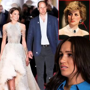Meghan Markle FUMING In U.S As Princess Catherine STEALS People’s Heart In Stunning Beaded Gown & Mother-In-Law Diana’s Jewelry Set...