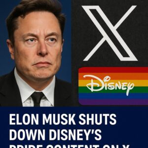 Elon Musk Blocks Disney’s Pride Content on X — Internet Explodes in Debate Over Censorship, Free Speech, and Children’s Media