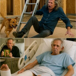 What was meant to be a quiet day of charity work turned into chaos when Keith Richards, the frontman of The Rolling Stones, was rushed to the hospital after a freak accident at an animal shelter he had been helping to build.TD