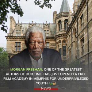 Morgan Freeman, one of the greatest actors of our time, has just opened a FREE film academy in Memphis for underprivileged youth. 🎬💫