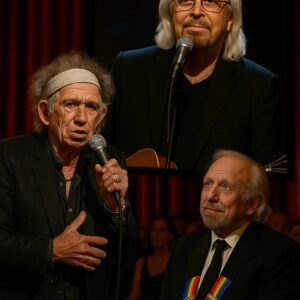 At the Kennedy Center Honors, Keith Richards delivered a tribute so powerful, it left Barry Gibb in tears. As the spotlight fell, Keith’s hauntingly soulful voice wrapped around “How Can You Mend a Broken Heart,” each lyric soaked in reverence and emotion._TD
