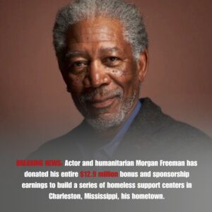 BREAKING NEWS: Actor and humanitarian Morgan Freeman has donated his entire $12.9 million bonus and sponsorship earnings to build a series of homeless support centers in Charleston, Mississippi, his hometown.