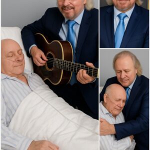 Barry Gibb quietly played “I Don’t Want to Talk About It” at Phil Collins’ hospital bedside, filling the room with friendship and love.