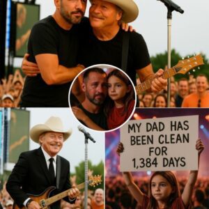 At the Lasso Montreal Festival, Alan Jackson brought his concert to a halt when he noticed a sign in the crowd: “MY DAD HAS BEEN SOBER FOR 1,384 DAYS.”