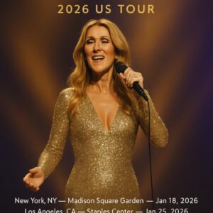 Celine Dion Shocks Fans With 2026 US Tour Announcement, Revealing Stunning Tour Poster and Massive Arena Dates Across the Country — Tickets Go Live December 1, 2025, Expected to Sell Out in Record Time!